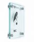 Preview: Tuerschild VITRUM B aus Glas fuer Buero Vitrum B 130 170 mm
